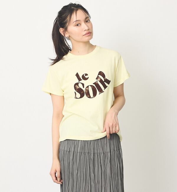 abahouse mavie「甘編み天竺ロゴTシャツ」|Tシャツ・カットソー|