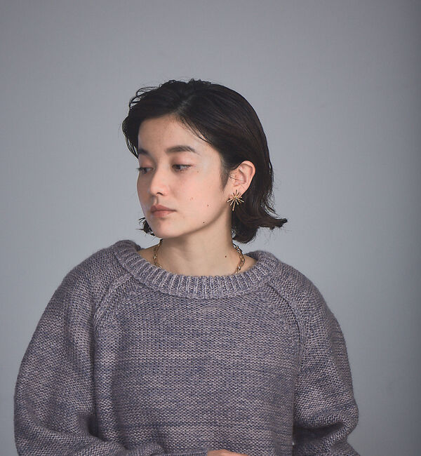 NOMINE「【展開店舗限定】ミックスヤーンボリュームスリーブニット」|ニット・セーター|ブルーグレー