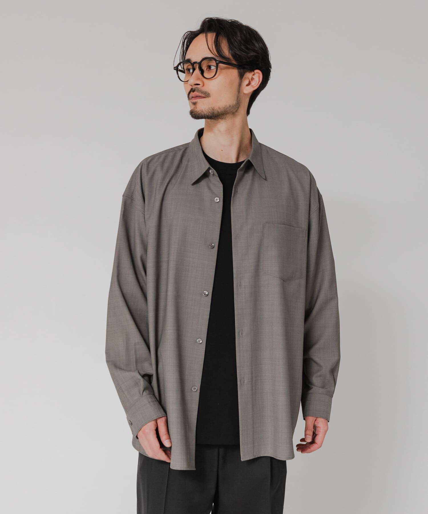 URBAN RESEARCH「『洗濯可/防シワ/接触冷感』WASHABLE WOOL OVER SHIRTS」|シャツ・ブラウス|
