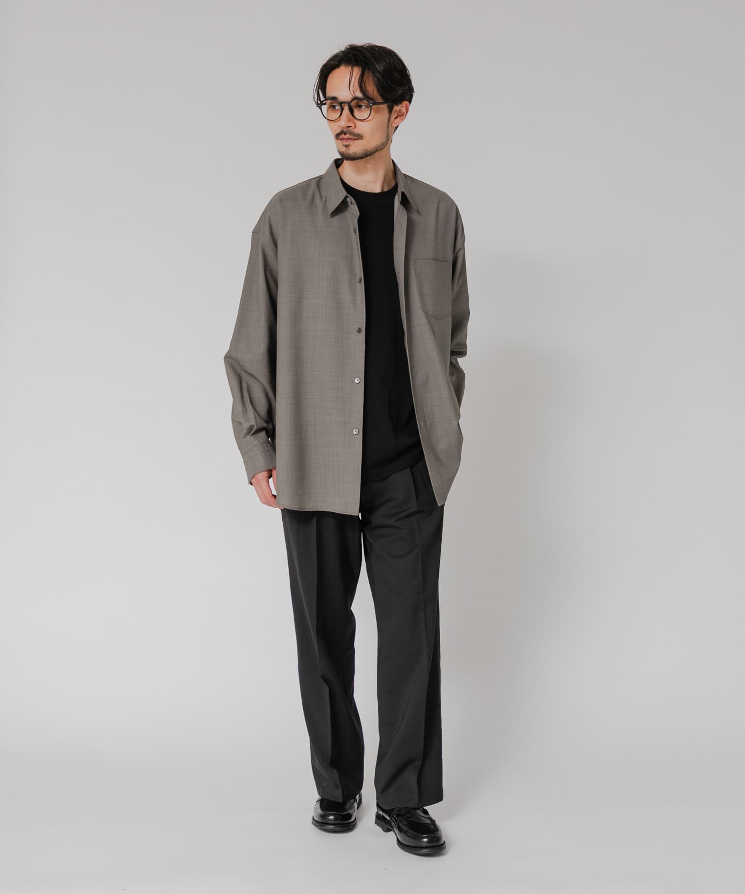 URBAN RESEARCH「『洗濯可/防シワ/接触冷感』WASHABLE WOOL OVER SHIRTS」|シャツ・ブラウス|