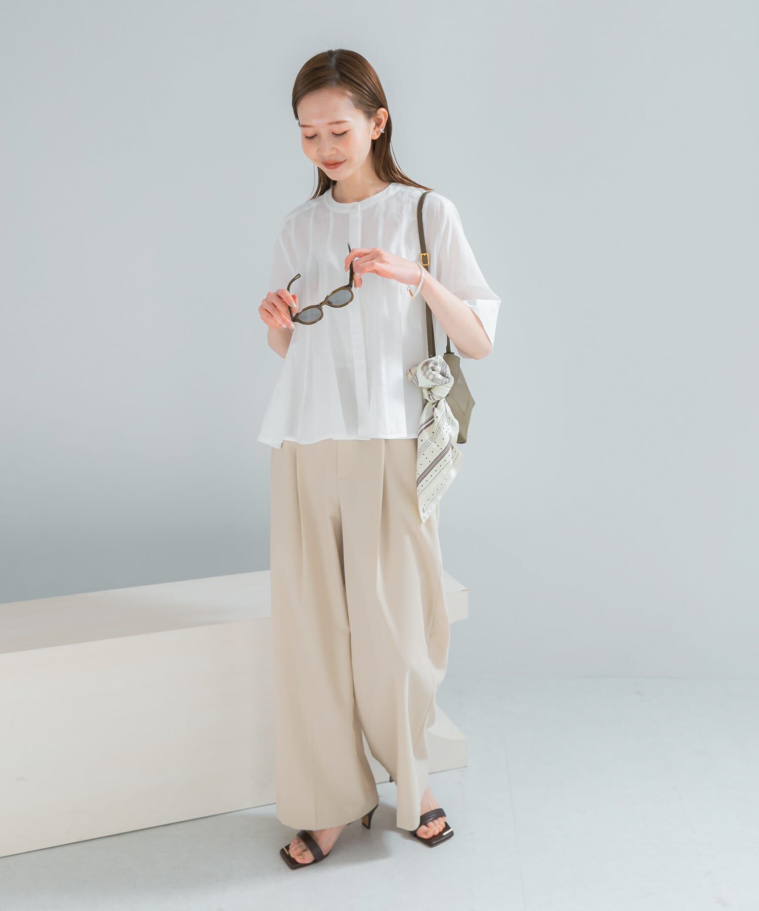 URBAN RESEARCH ROSSO「『WEB限定』コットンボイルフレアシャツ」|シャツ・ブラウス|