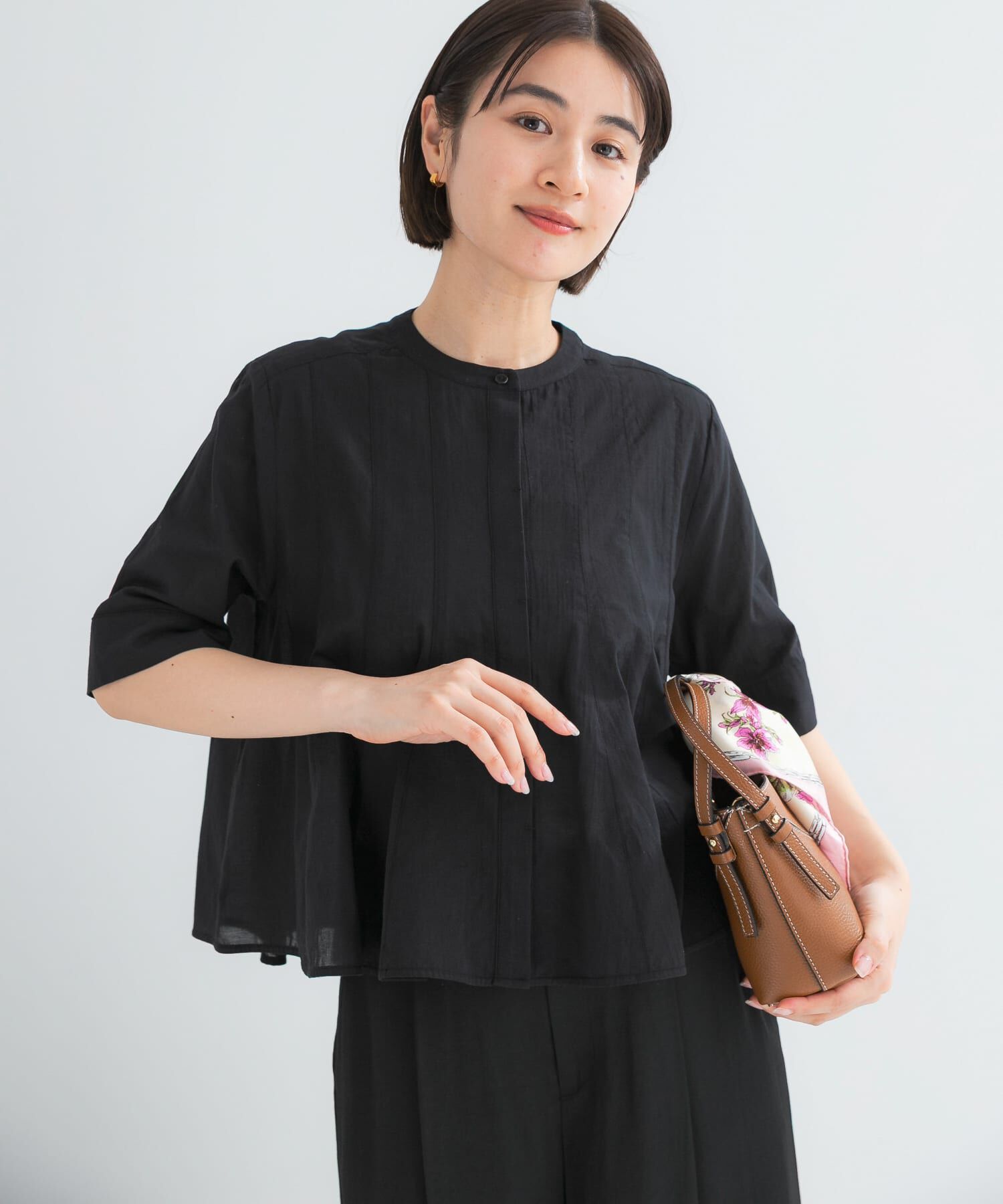 URBAN RESEARCH ROSSO「『WEB限定』コットンボイルフレアシャツ」|シャツ・ブラウス|