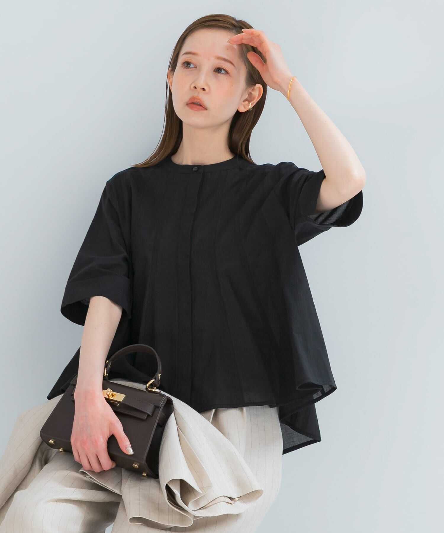 URBAN RESEARCH ROSSO「『WEB限定』コットンボイルフレアシャツ」|シャツ・ブラウス|