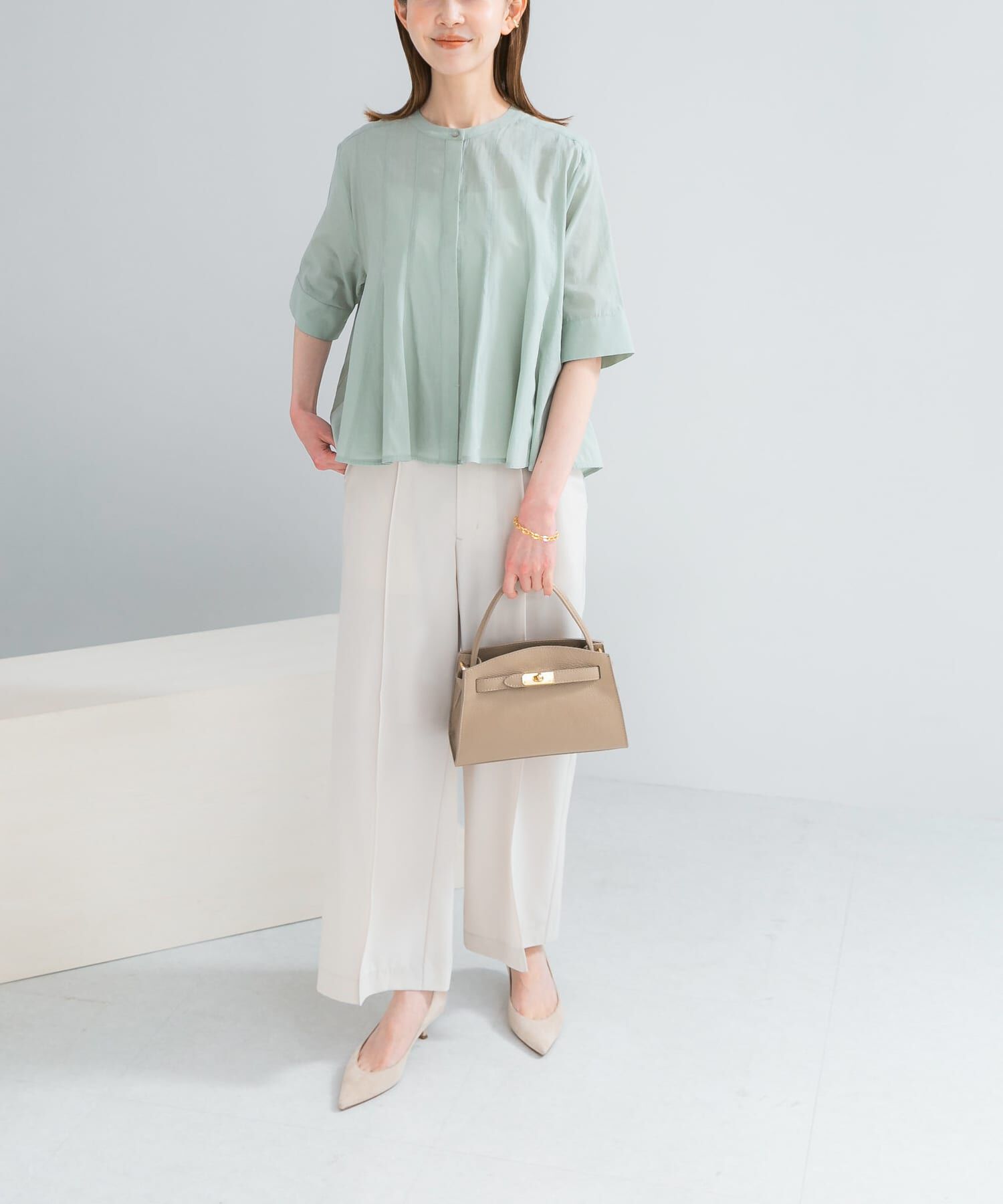 URBAN RESEARCH ROSSO「『WEB限定』コットンボイルフレアシャツ」|シャツ・ブラウス|