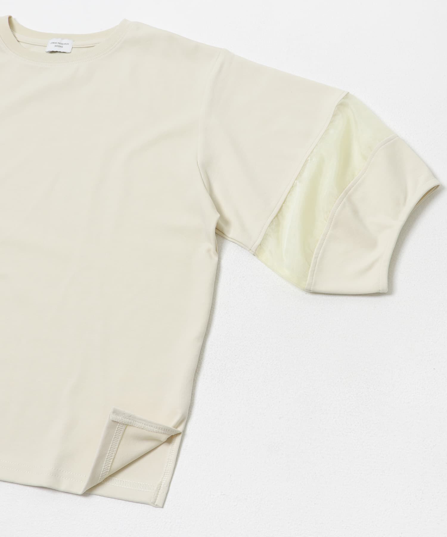URBAN RESEARCH DOORS「異素材ドッキングスリーブプルオーバー」|Tシャツ・カットソー|