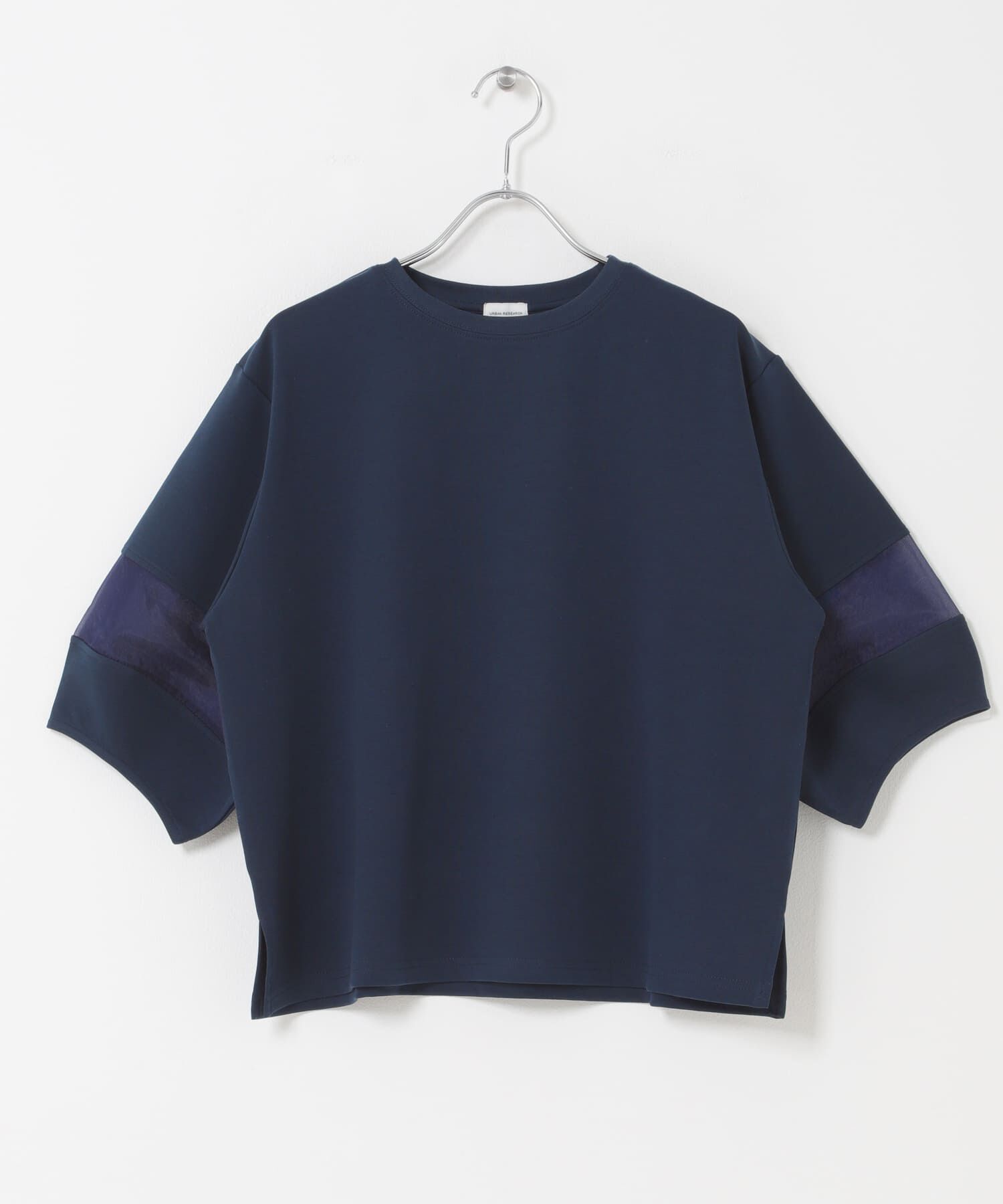 URBAN RESEARCH DOORS「異素材ドッキングスリーブプルオーバー」|Tシャツ・カットソー|
