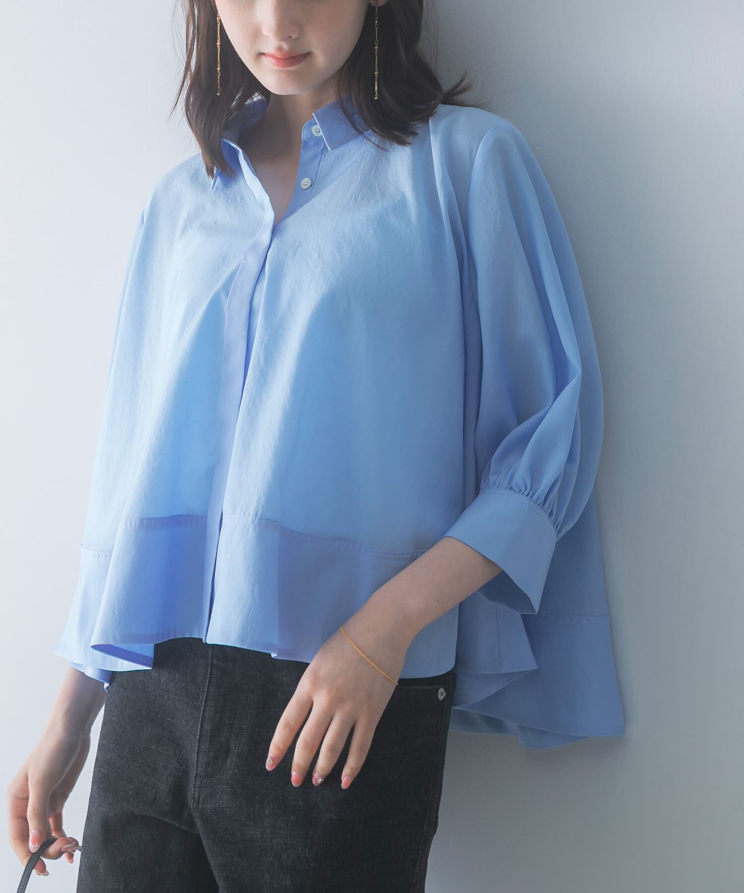 URBAN RESEARCH ROSSO「ウォッシャブルブライトローンシャツブラウス」|シャツ・ブラウス|