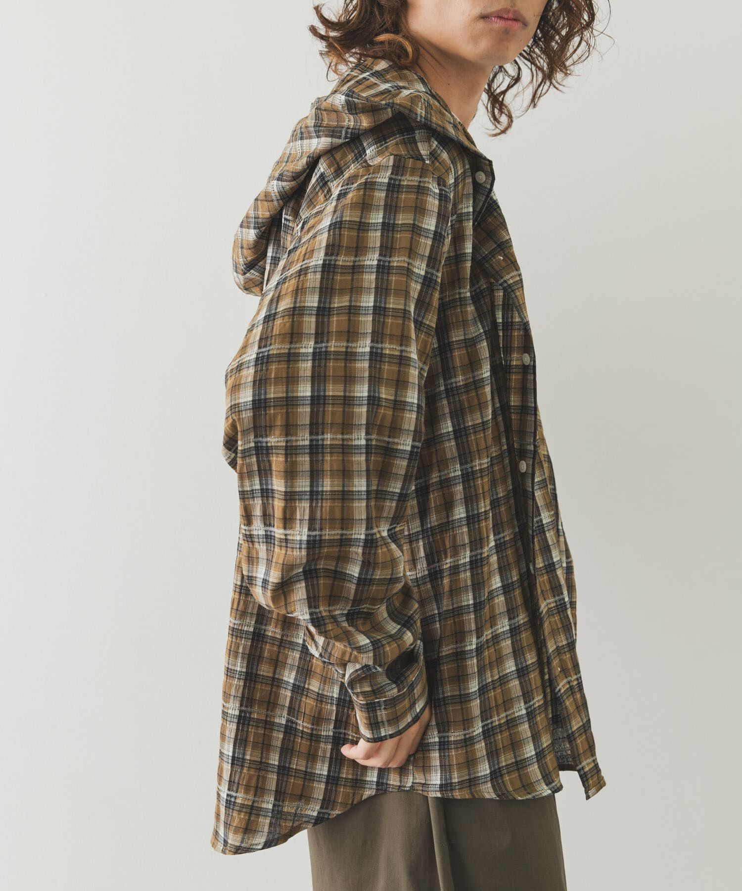 Sonny Label 「チェックフーデッドシャツ」|シャツ・ブラウス|