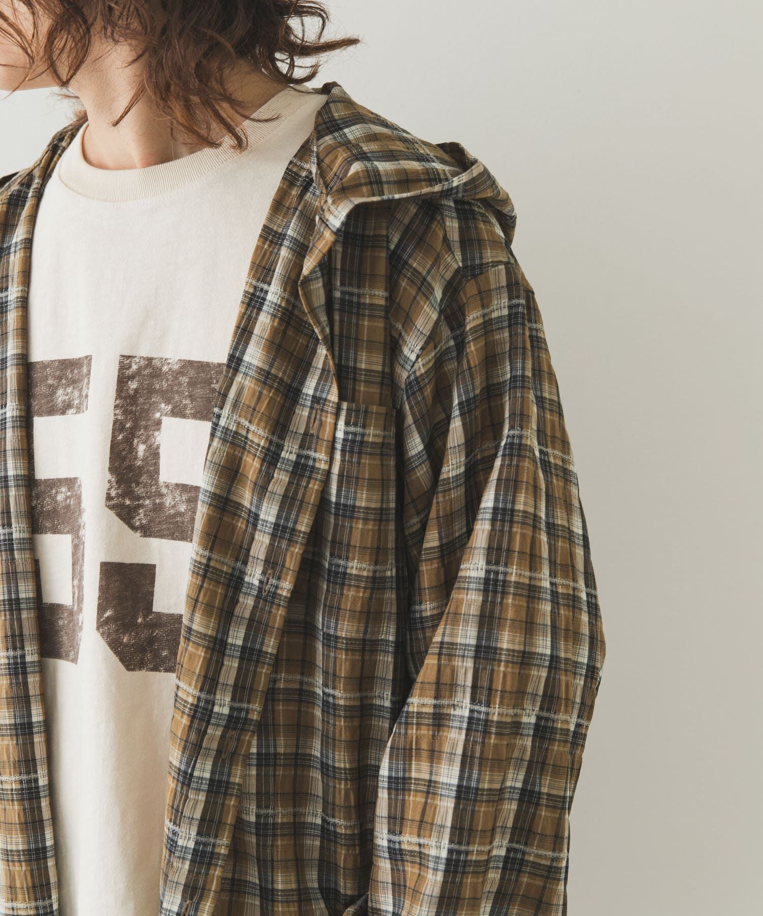 Sonny Label 「チェックフーデッドシャツ」|シャツ・ブラウス|