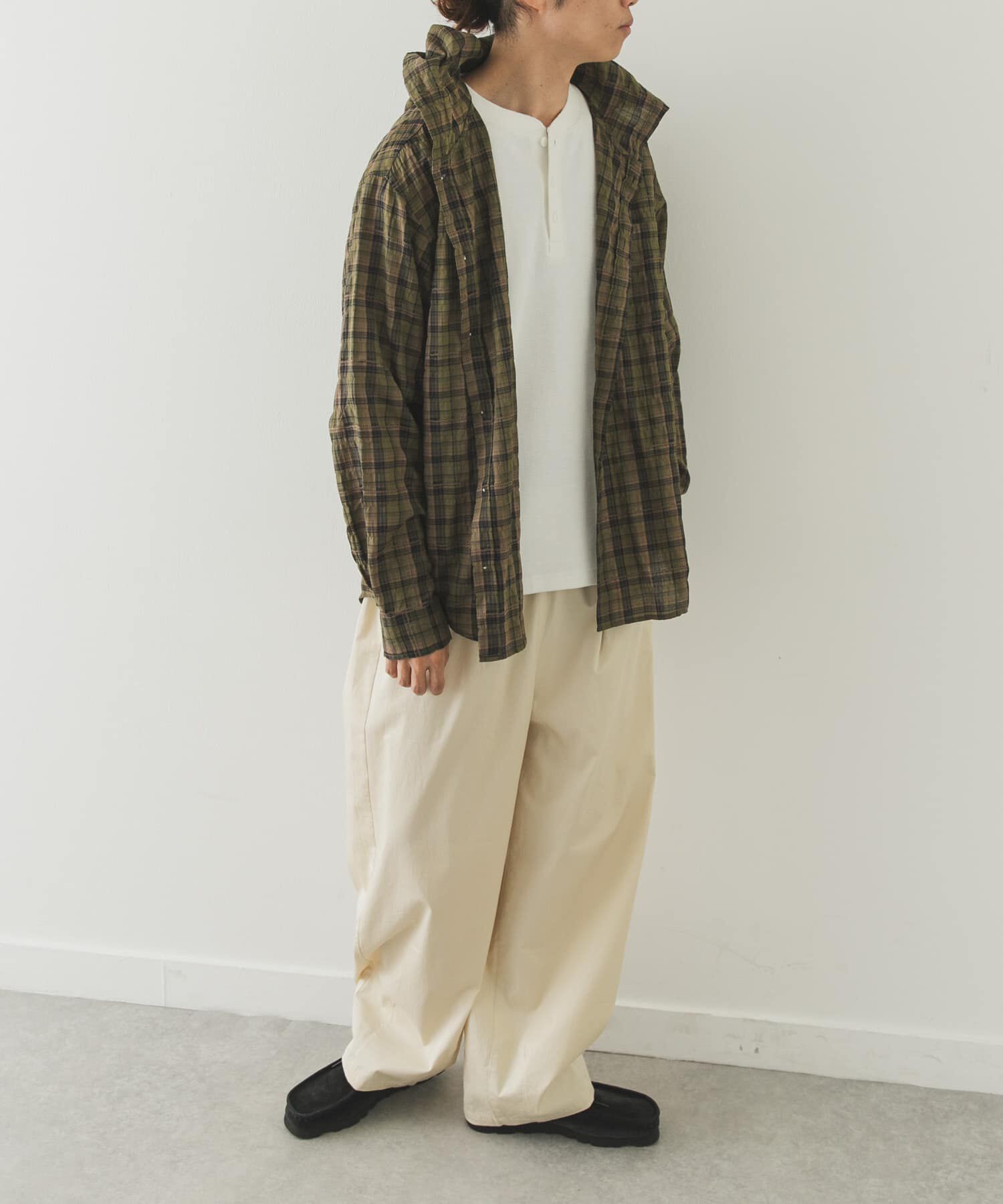 Sonny Label 「チェックフーデッドシャツ」|シャツ・ブラウス|