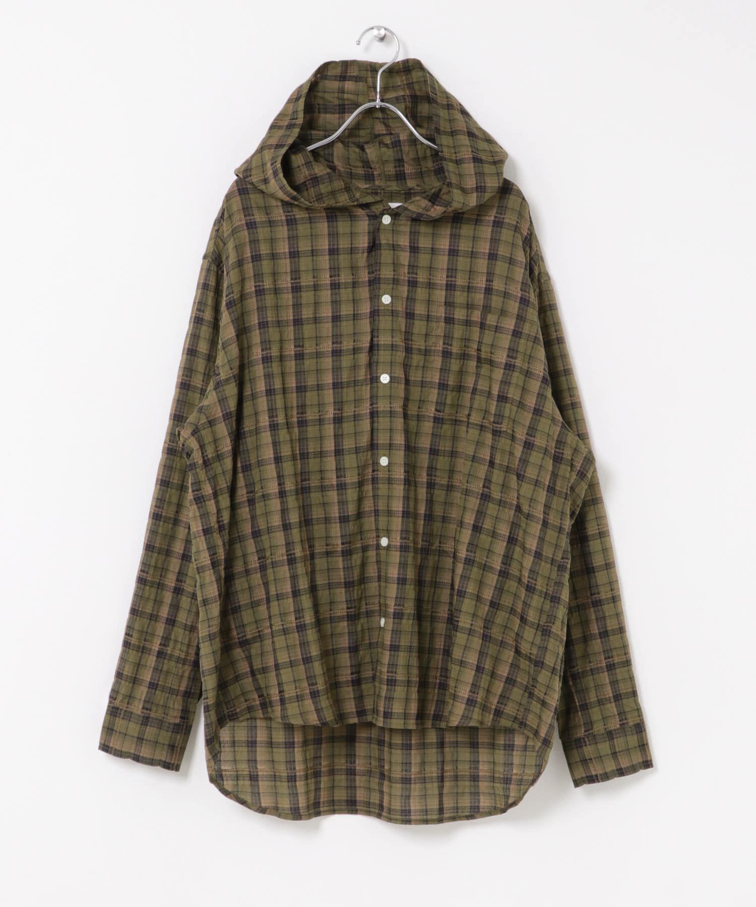 Sonny Label 「チェックフーデッドシャツ」|シャツ・ブラウス|