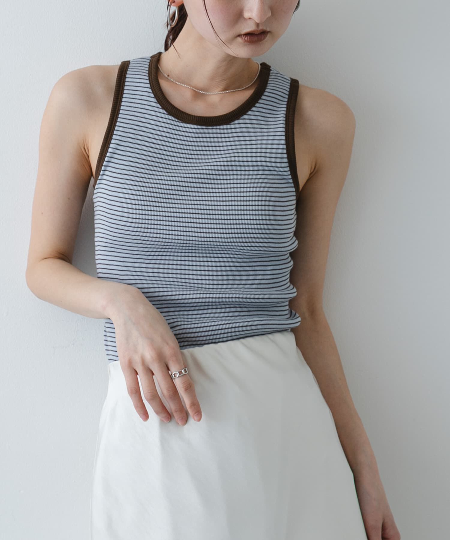 SENSE OF PLACE by URBAN RESEARCH「『別注』Healthknit&times;SENSE OF PLACE ボーダータンクトップ」|タンクトップ|