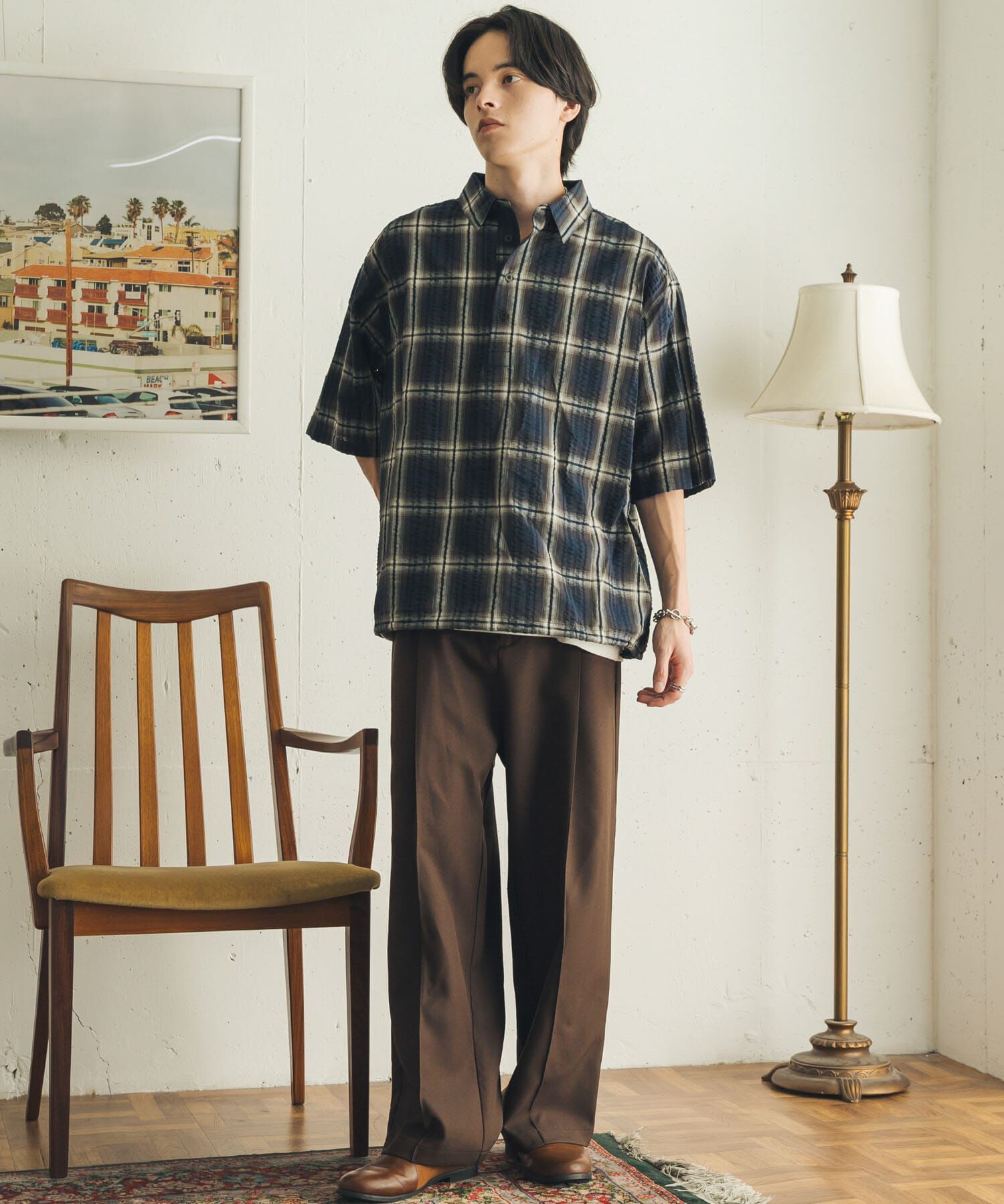 SENSE OF PLACE by URBAN RESEARCH「『イージーケア/撥水/静電気防止』SKINProofタックワイドスラックス」|その他|