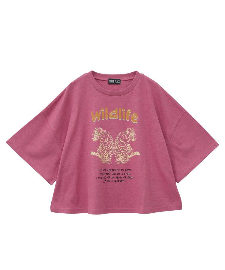 Green Parks「・DOUBLE FLAGS レオパードプリントTEE」|Tシャツ・カットソー|