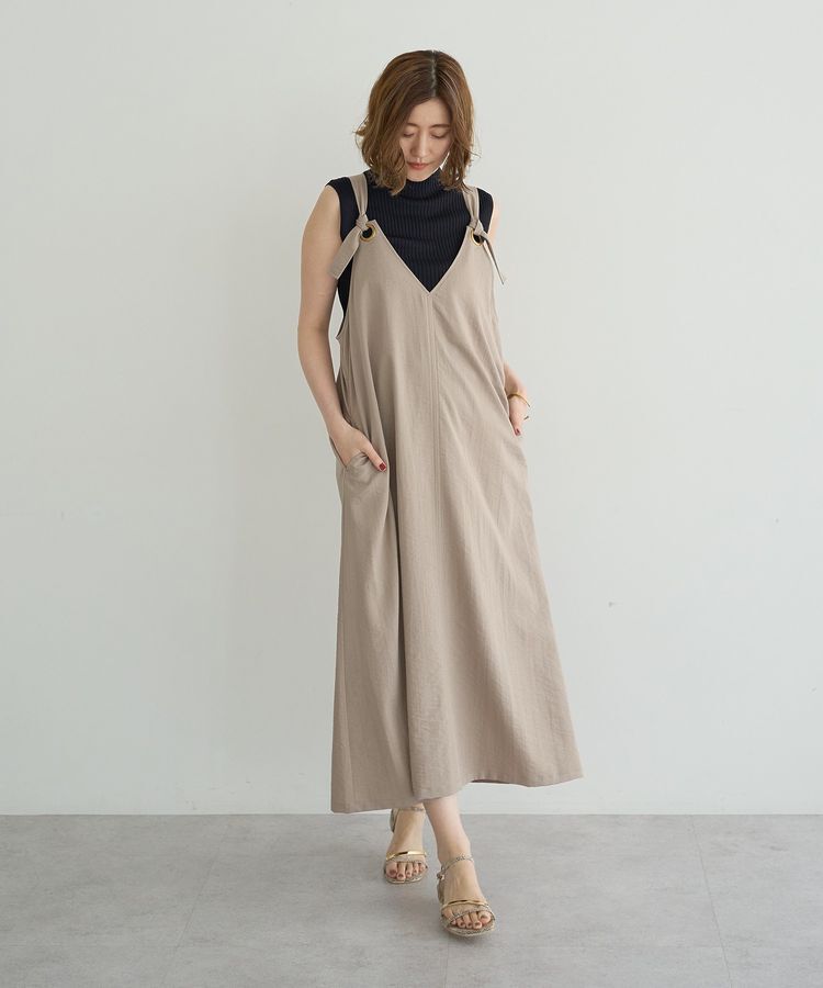 YECCA VECCA「ベルトストラップサロペット」|オールインワン|