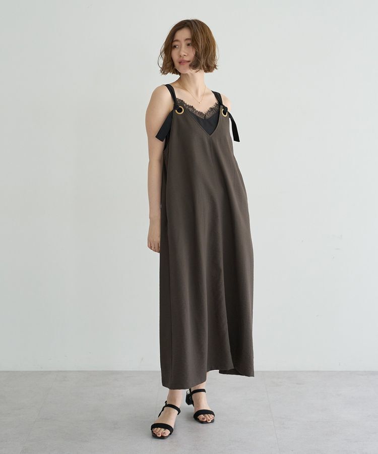 YECCA VECCA「ベルトストラップサロペット」|オールインワン|