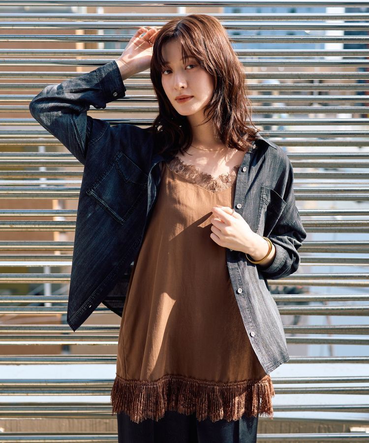 YECCA VECCA「シアーデニムシャツ」|シャツ・ブラウス|
