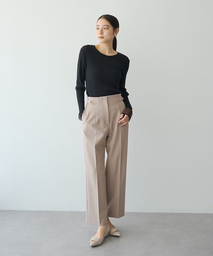 YECCA VECCA「サイドベルテッドハイウエストパンツ」|その他|