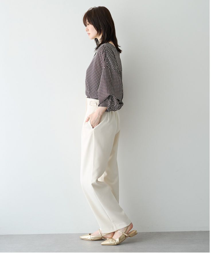 YECCA VECCA「サイドベルテッドハイウエストパンツ」|その他|