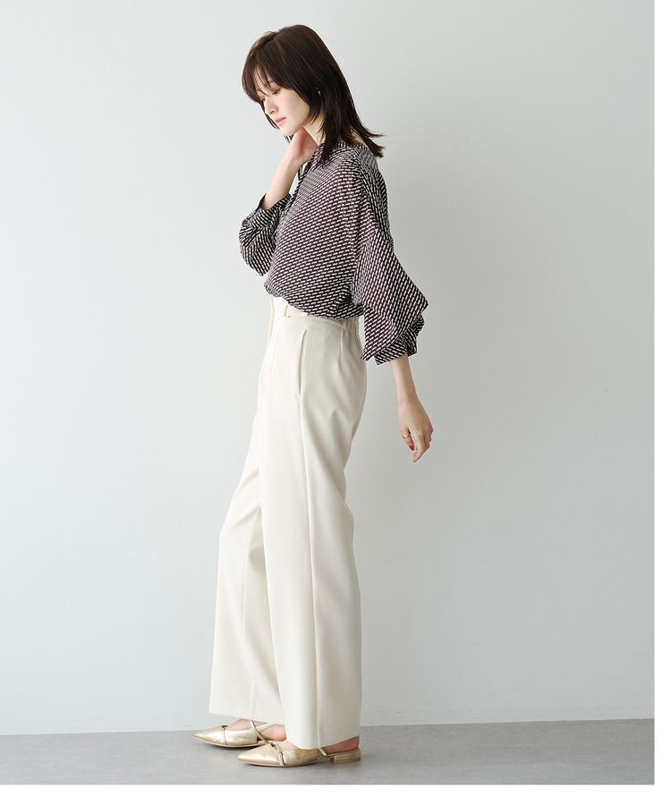 YECCA VECCA「サイドベルテッドハイウエストパンツ」|その他|