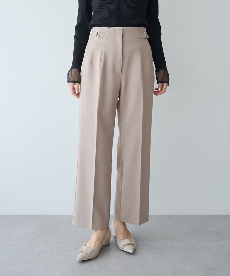 YECCA VECCA「サイドベルテッドハイウエストパンツ」|その他|Pink Beige