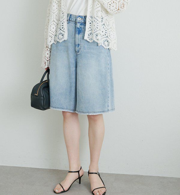  「リヨセル混デニムハーフパンツ」|その他|