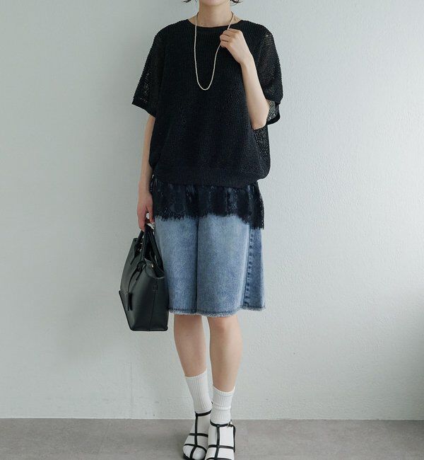  「リヨセル混デニムハーフパンツ」|その他|