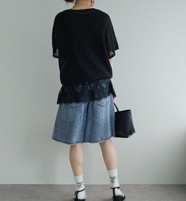  「リヨセル混デニムハーフパンツ」|その他|