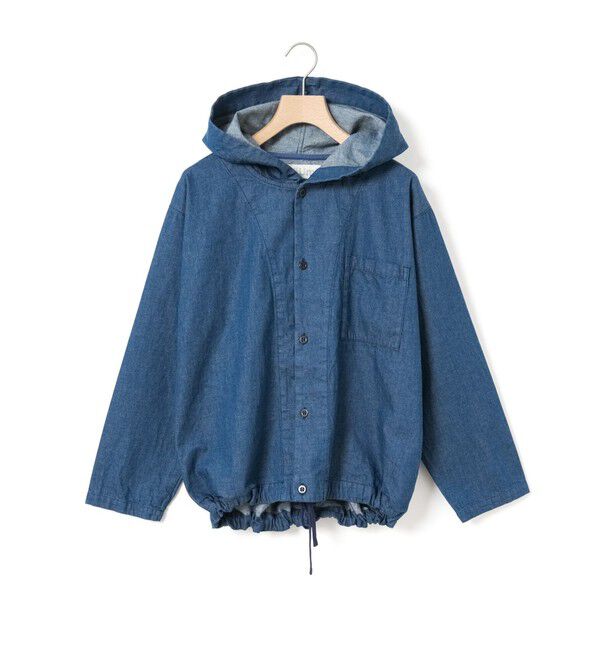 MidiUmi「MidiUmi デニムフードシャツ」|シャツ・ブラウス|