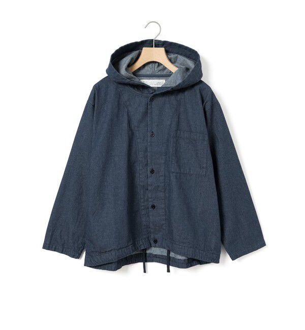 MidiUmi「MidiUmi デニムフードシャツ」|シャツ・ブラウス|