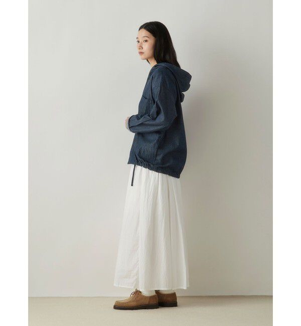 MidiUmi「MidiUmi デニムフードシャツ」|シャツ・ブラウス|