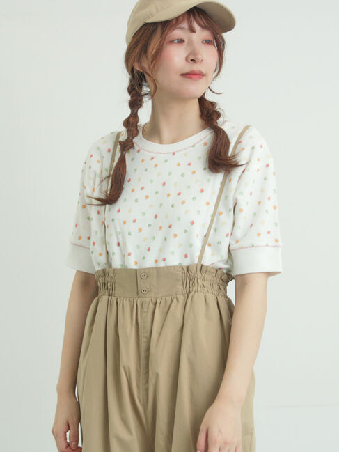 Samansa Mos2「【メルヘン&times;Samansa Mos2】ワッフル総柄Tシャツ」|Tシャツ・カットソー|