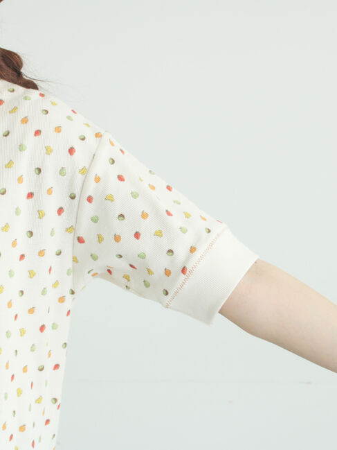Samansa Mos2「【メルヘン&times;Samansa Mos2】ワッフル総柄Tシャツ」|Tシャツ・カットソー|