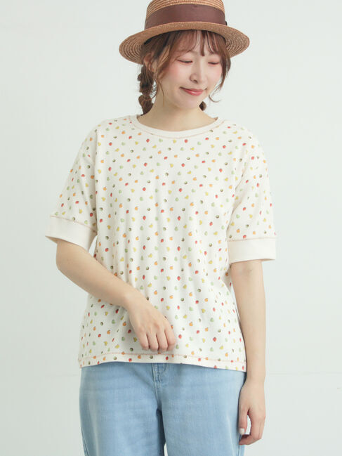 Samansa Mos2「【メルヘン&times;Samansa Mos2】ワッフル総柄Tシャツ」|Tシャツ・カットソー|キナリ