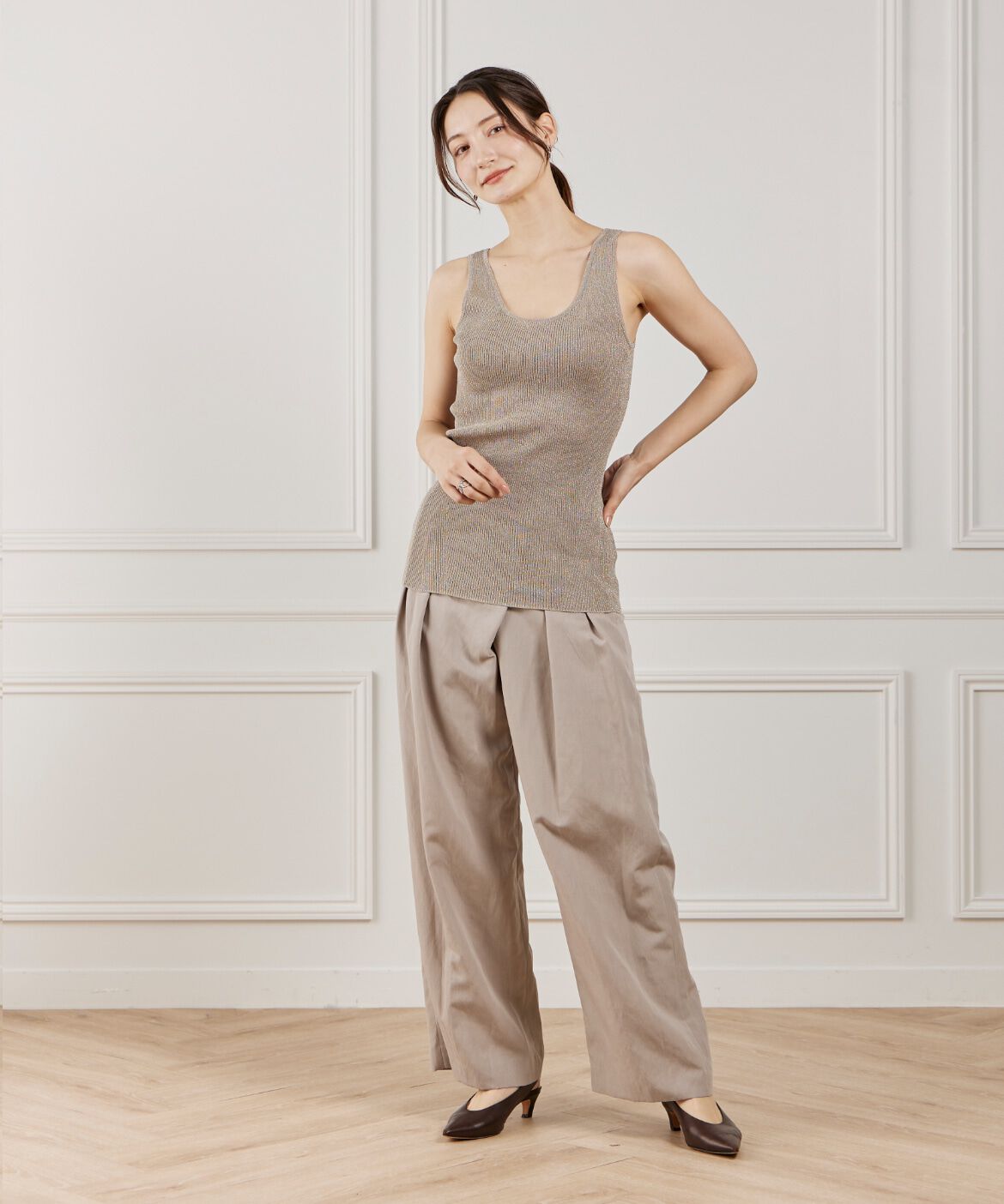 la veille by SUPERIOR CLOSET「ラメニット2WAYタンク」|ニット・セーター|