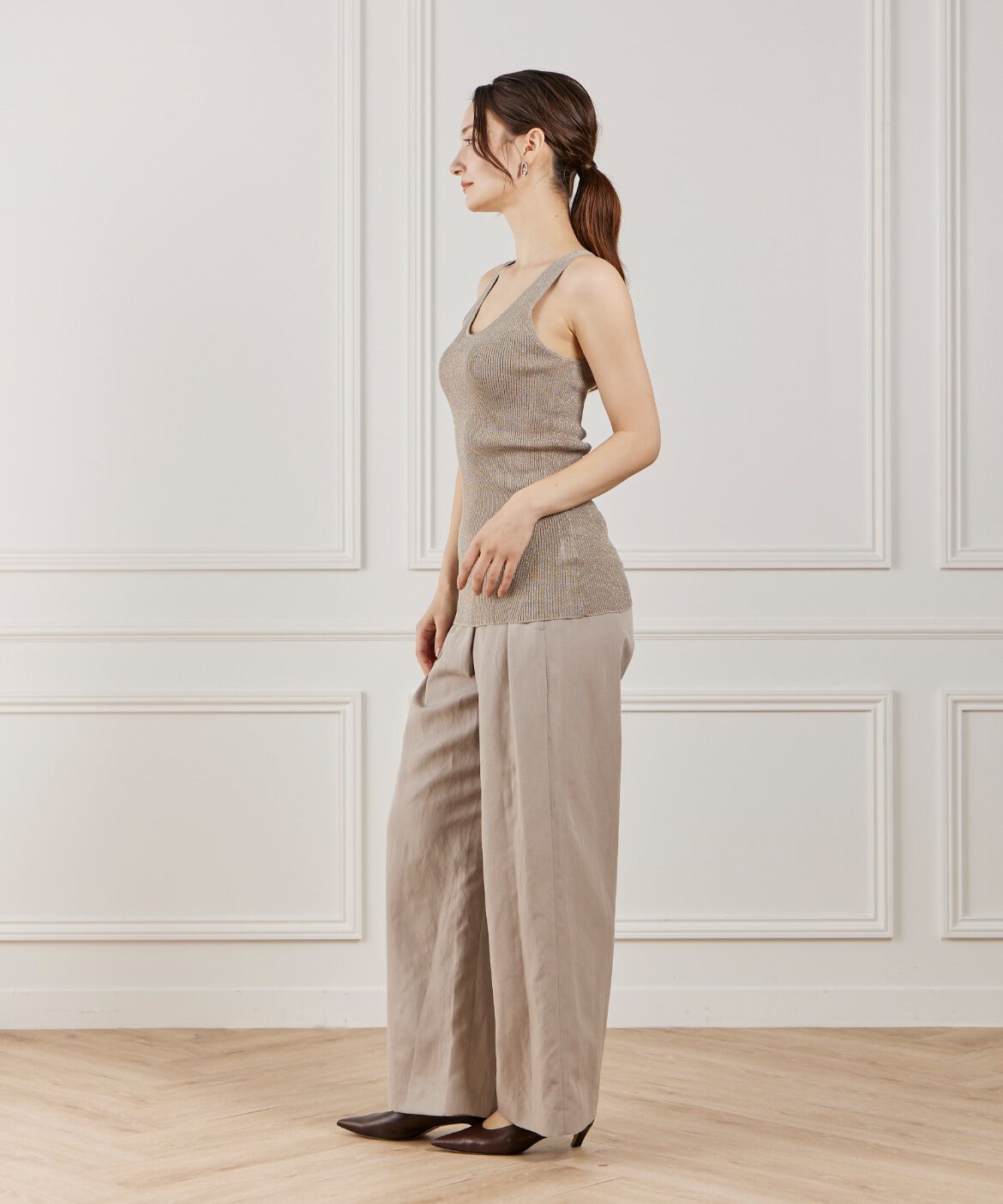la veille by SUPERIOR CLOSET「ラメニット2WAYタンク」|ニット・セーター|