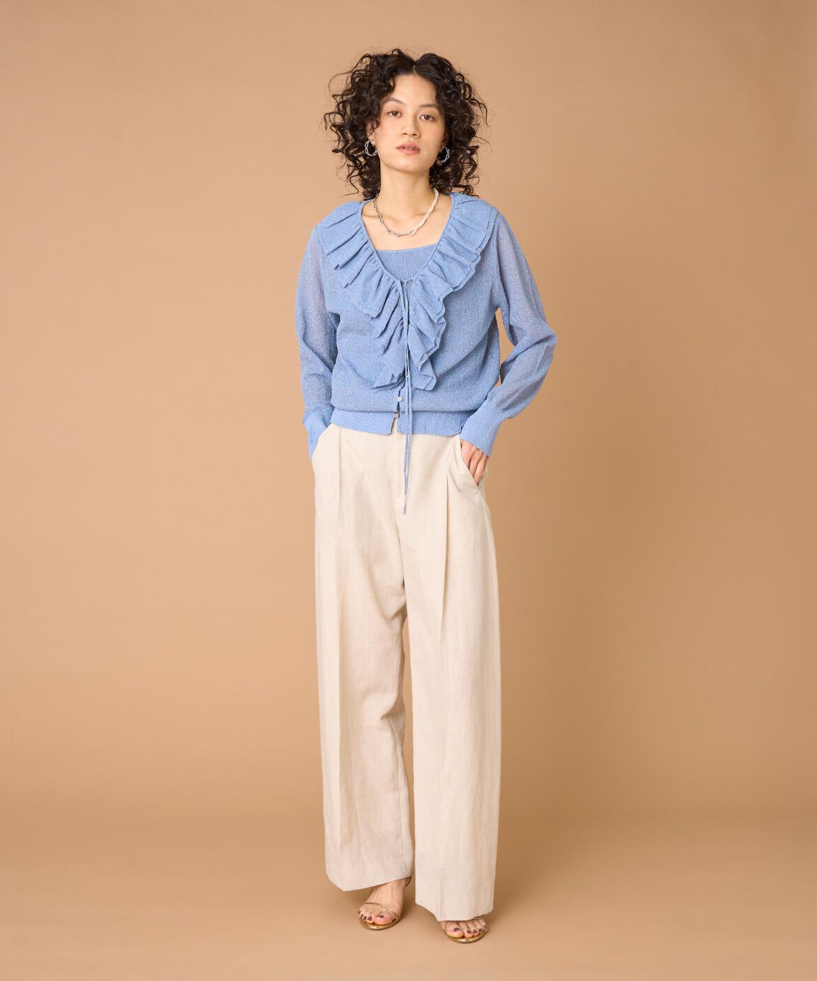 la veille by SUPERIOR CLOSET「ラメニット2WAYタンク」|ニット・セーター|