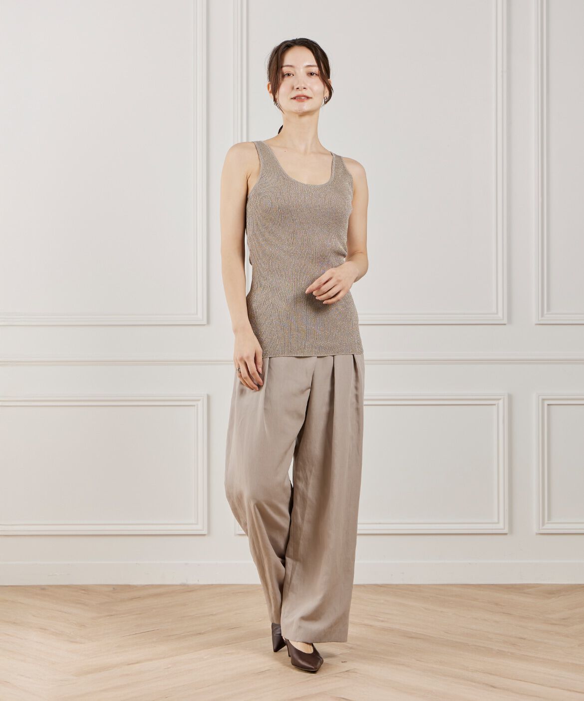 la veille by SUPERIOR CLOSET「ラメニット2WAYタンク」|ニット・セーター|