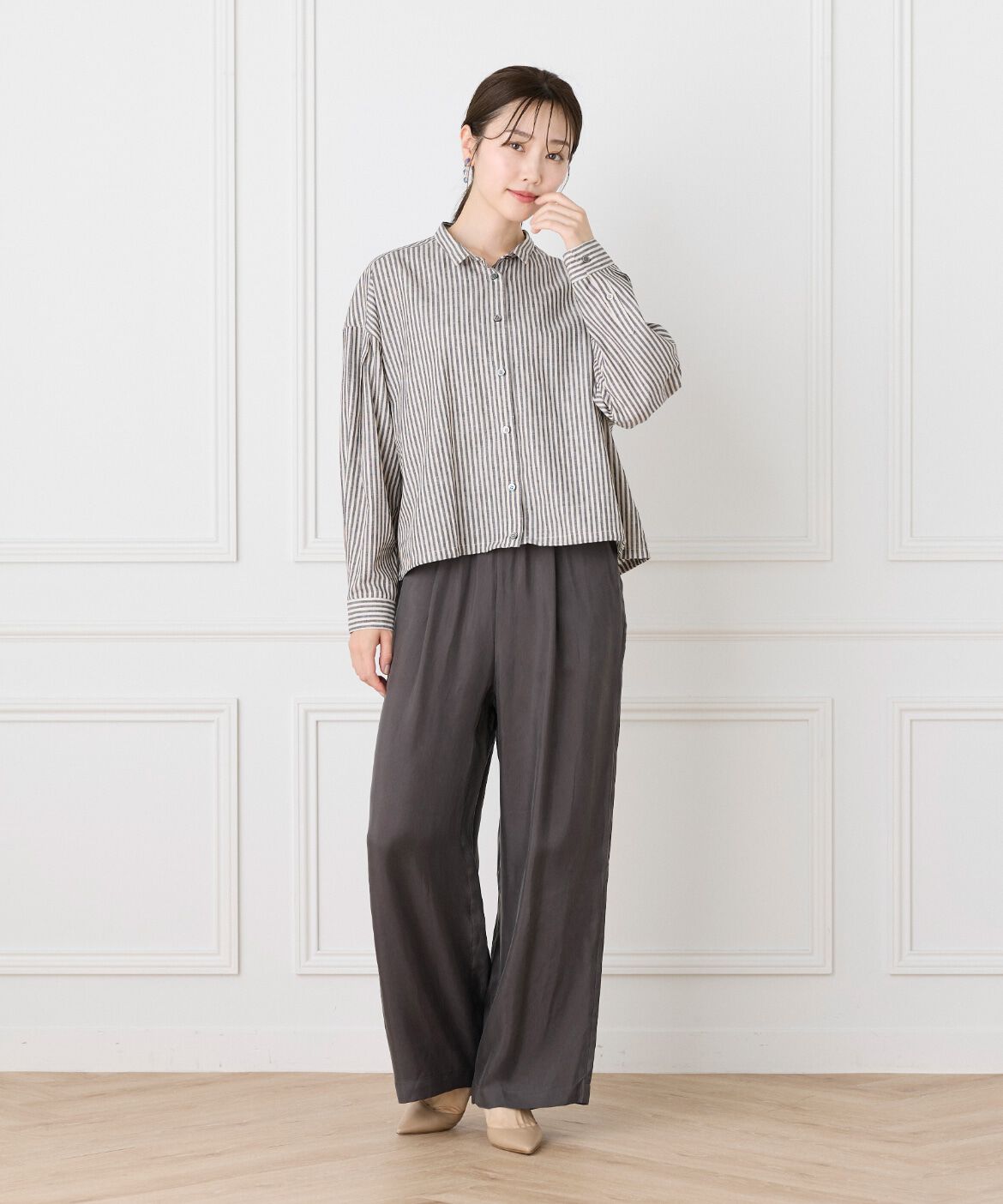 Le Souk「フィブリルタックワイドパンツ」|その他|
