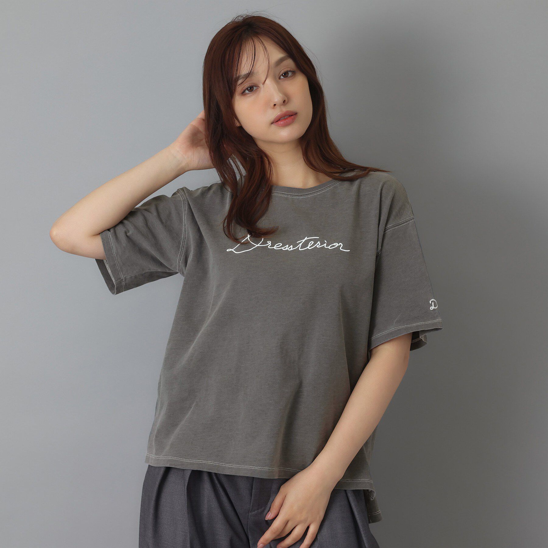 DRESSTERIOR「インディゴ天竺ロゴTシャツ」|Tシャツ・カットソー|