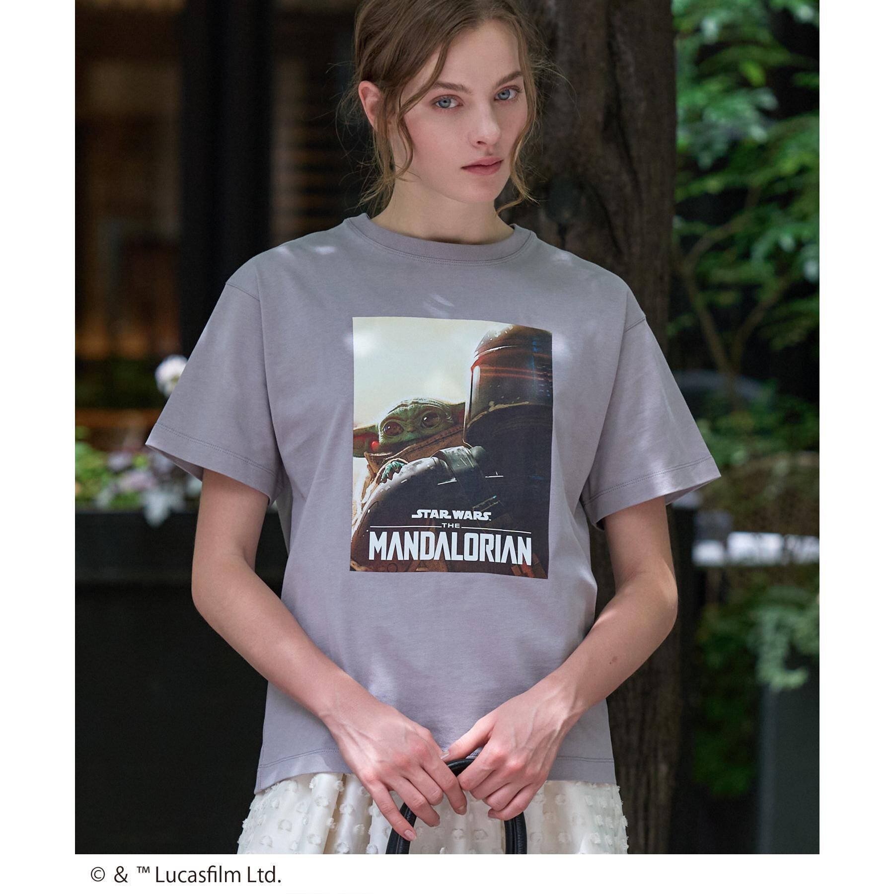 DRESSTERIOR「【接触冷感】STAR WARS マンダロリアン フォトTシャツ」|Tシャツ・カットソー|グレー(012)