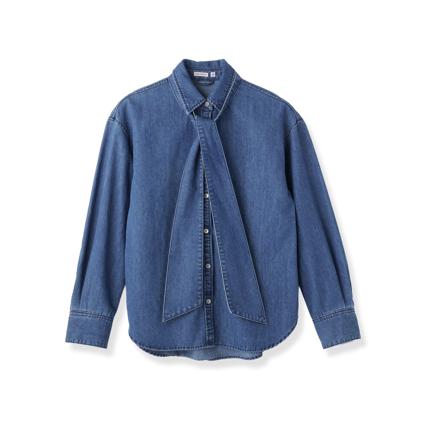 DRESSTERIOR「【取り外し可能】2WAYデニムボウタイシャツ」|シャツ・ブラウス|