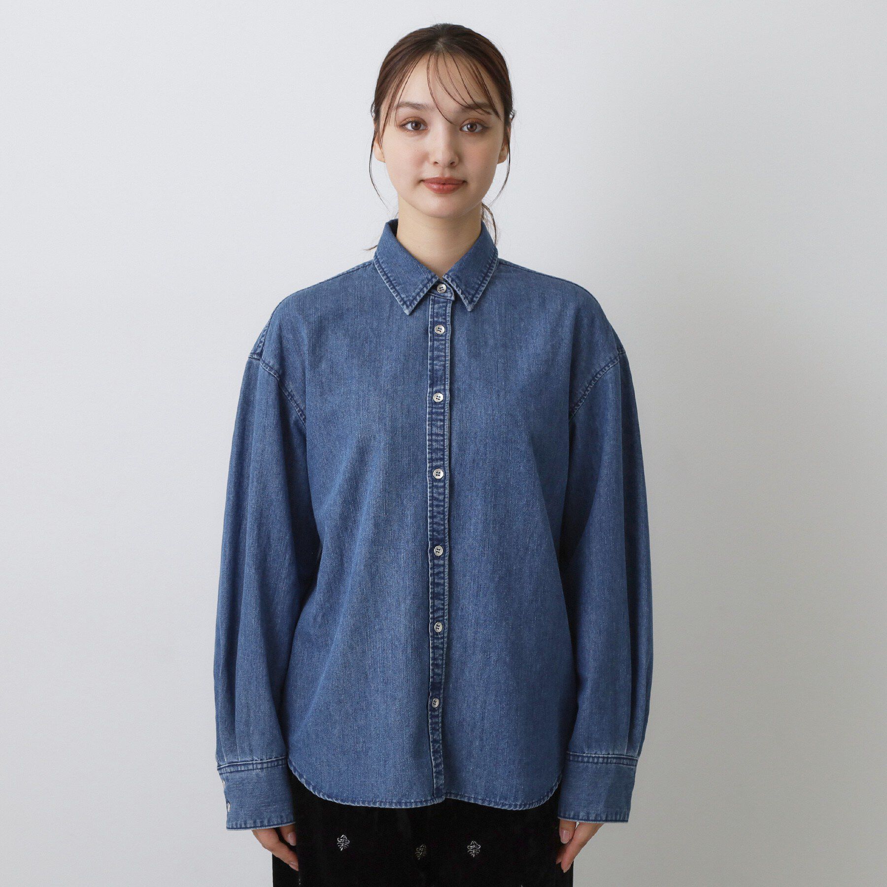 DRESSTERIOR「【取り外し可能】2WAYデニムボウタイシャツ」|シャツ・ブラウス|
