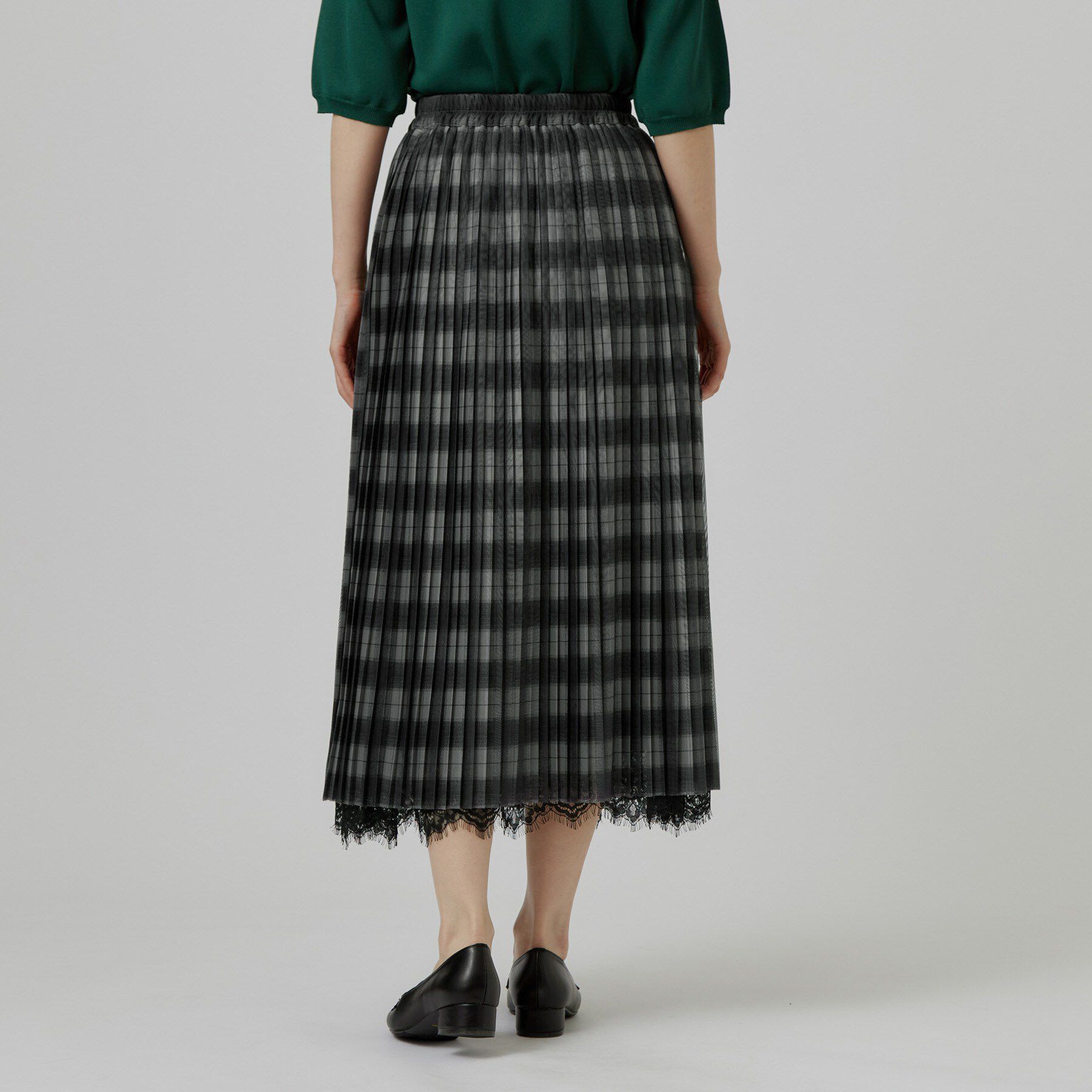 grove「【着回し◎・大人フェミニン】リバーシブルチュールプリーツスカート」|スカート|