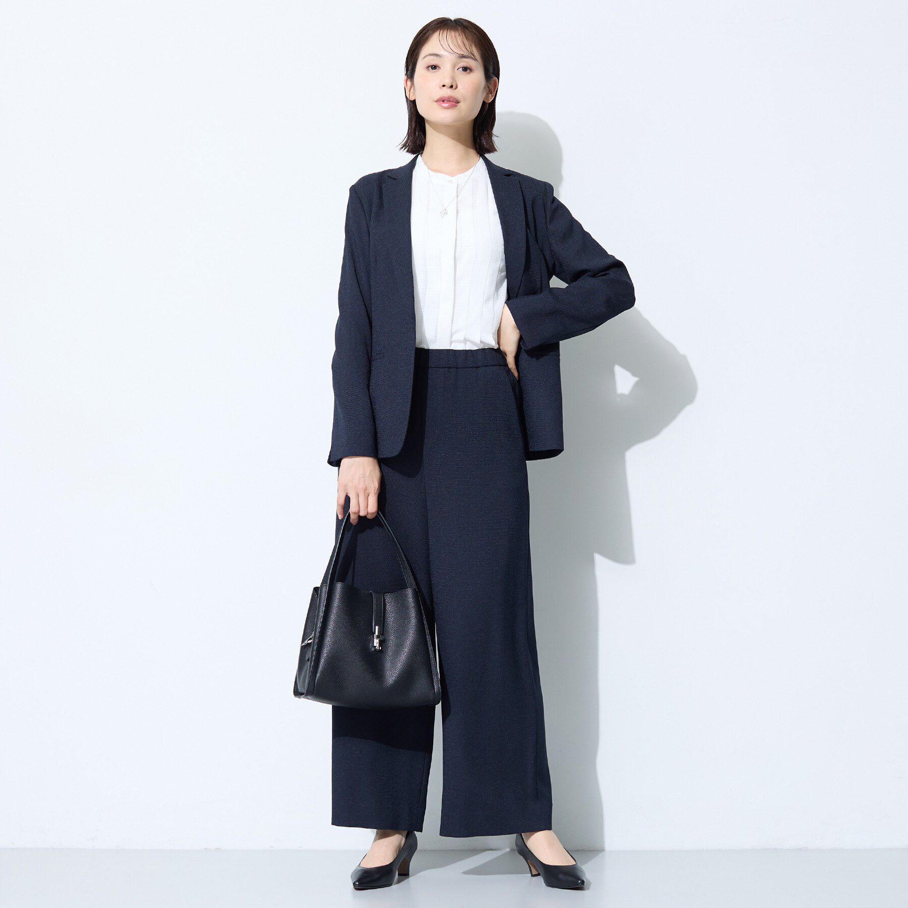INDIVI「【SETUP可能／快適／シワになりにくい】リネンライクワイドパンツ」|その他|