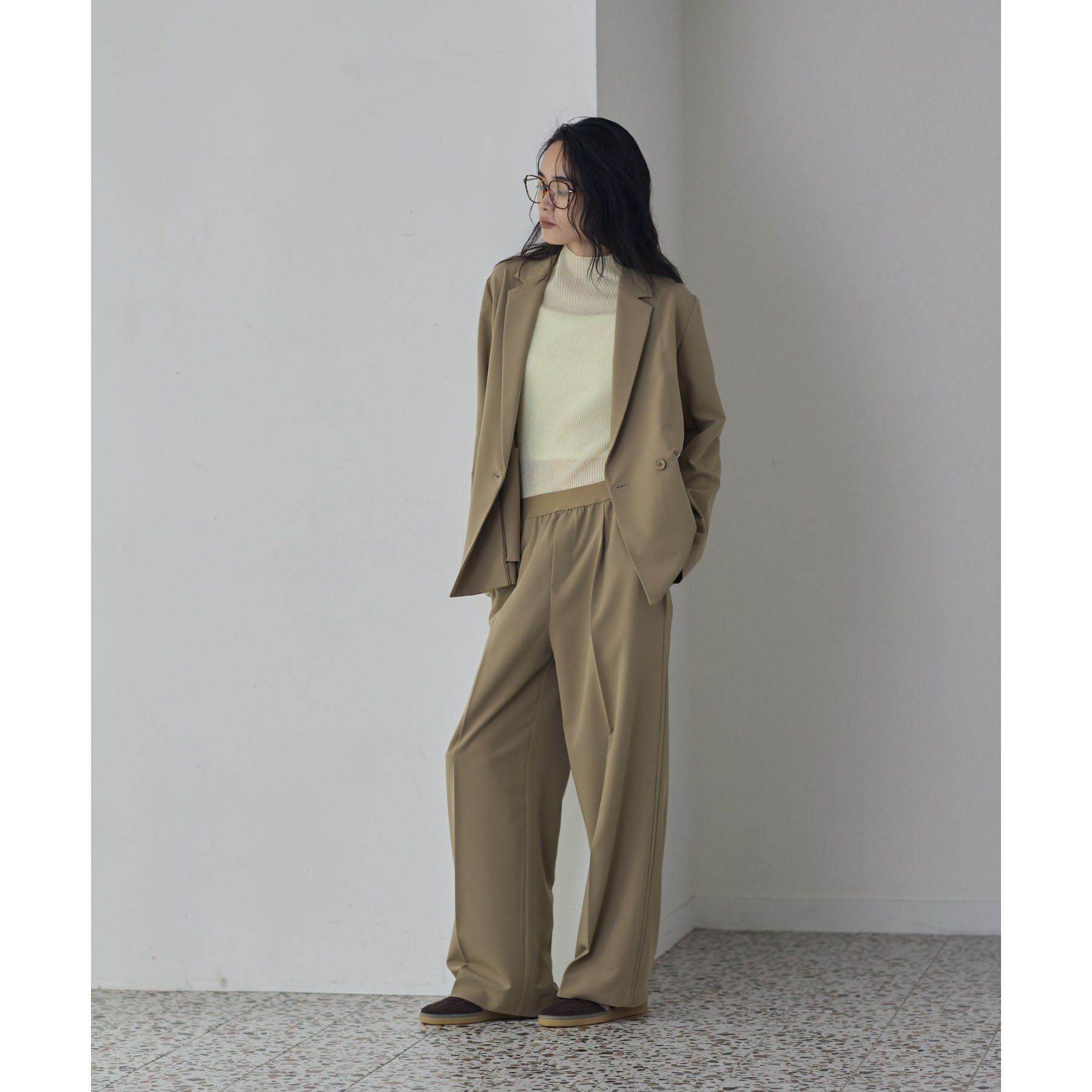 GALLEST「Comfy Set Up｜イージーストレートワイドパンツ【セットアップ対応／通勤／カセット服】」|その他|
