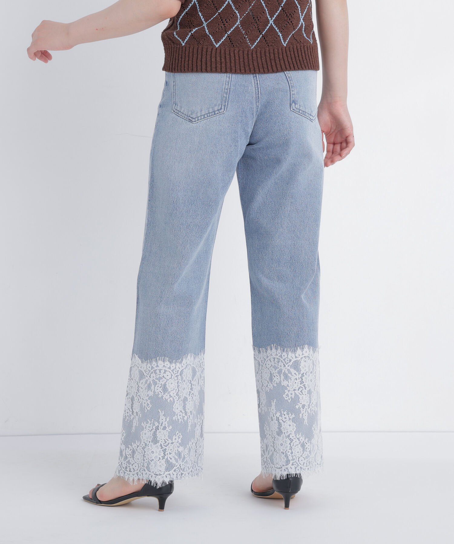  「＜CanCam.jp掲載＞ヘムレースワイドデニムパンツ」|その他|