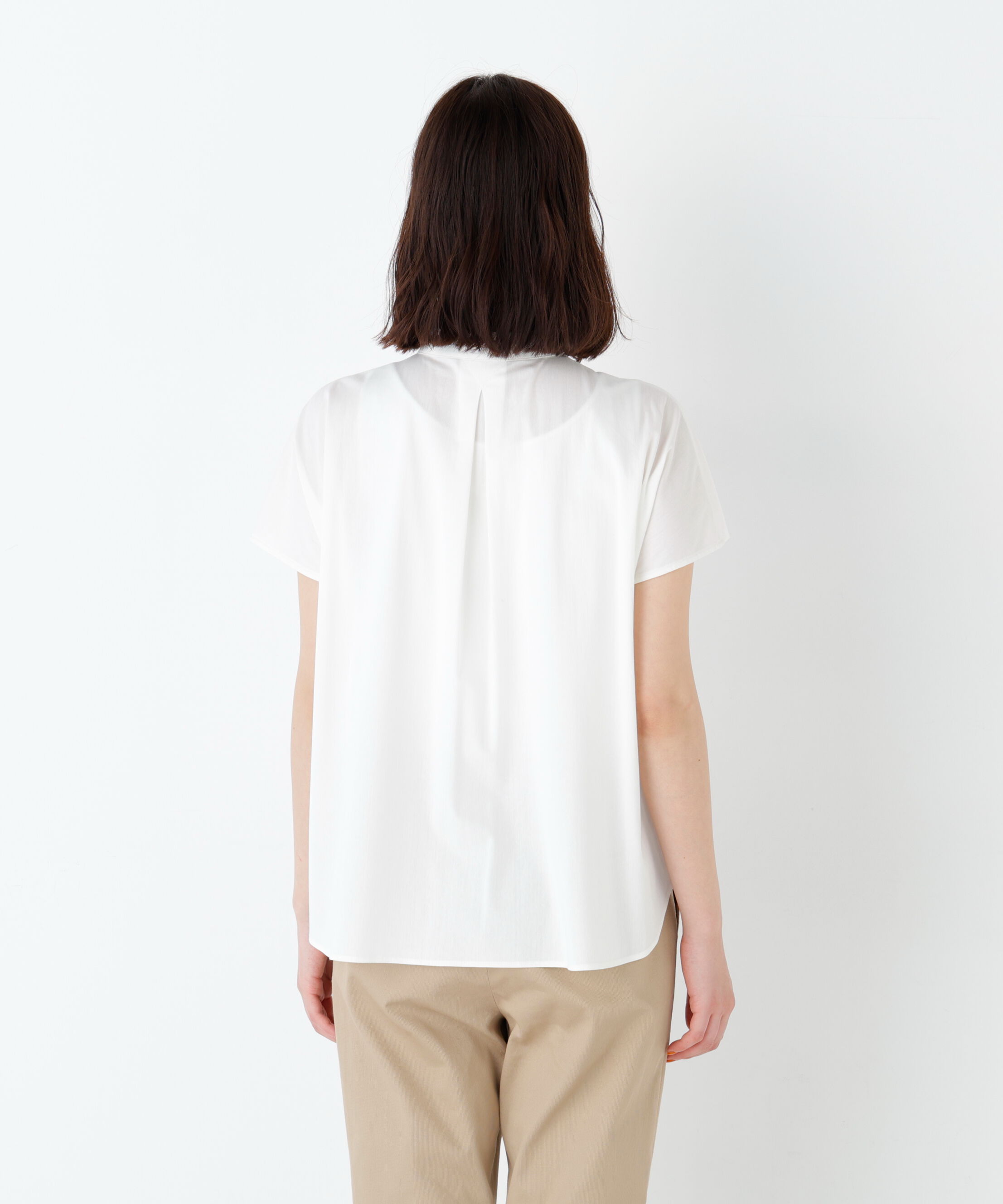  「《大人気追加入荷！ / 洗える》ライトカットソースタンドフリルブラウス」|Tシャツ・カットソー|