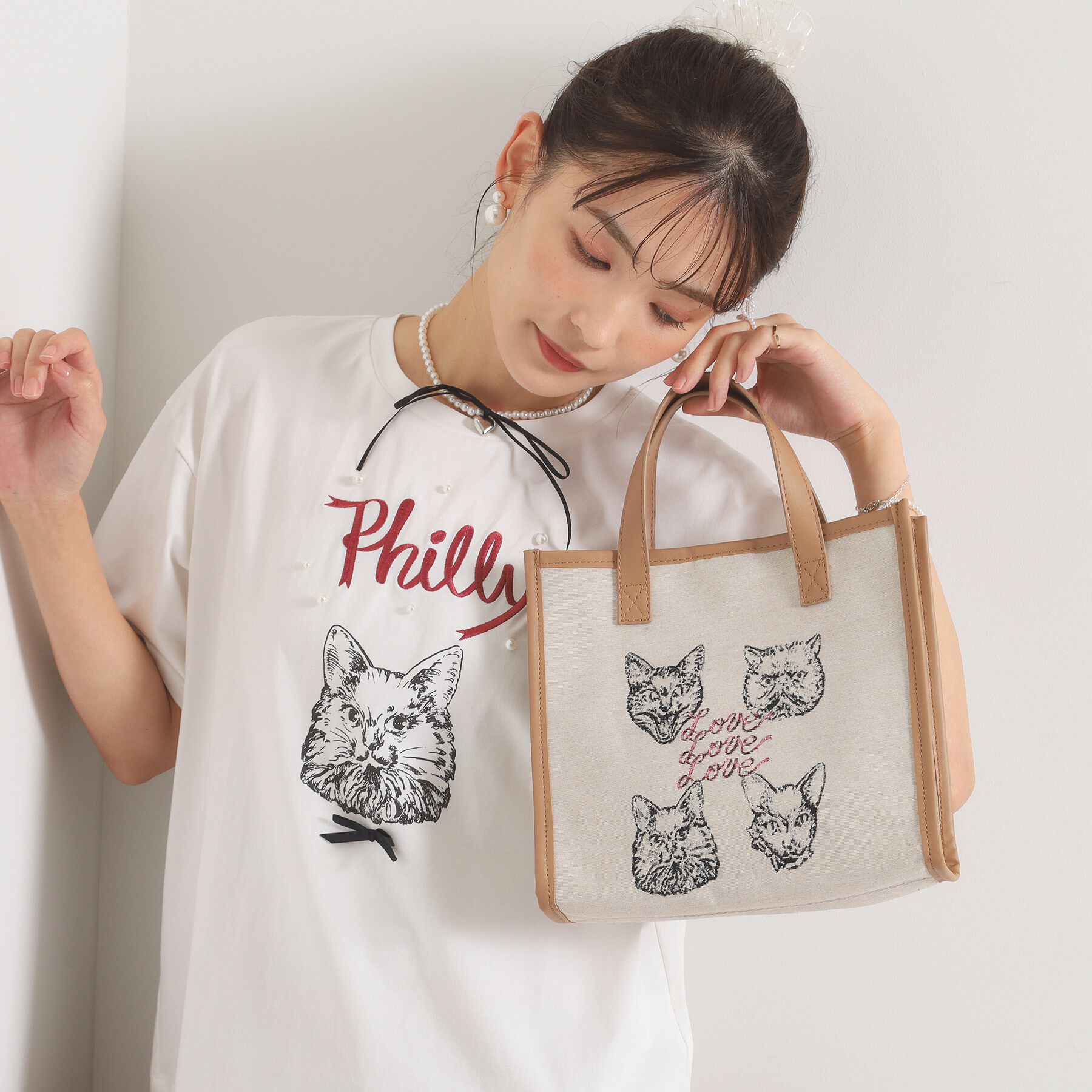 ITS&rsquo;DEMO「＜Philly chocolateコラボ＞ジャガードBOXトート」|トートバッグ|