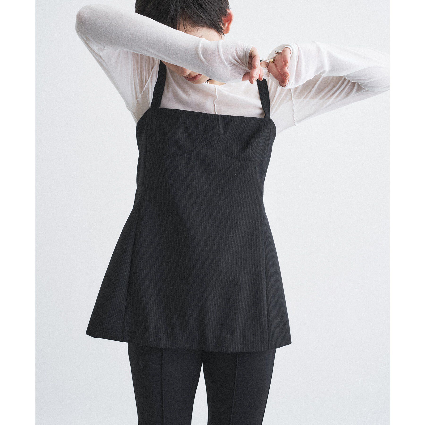 CODE A「corset stripe camisole」|キャミソール|